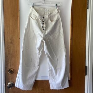 Ivory button up bohme jeans